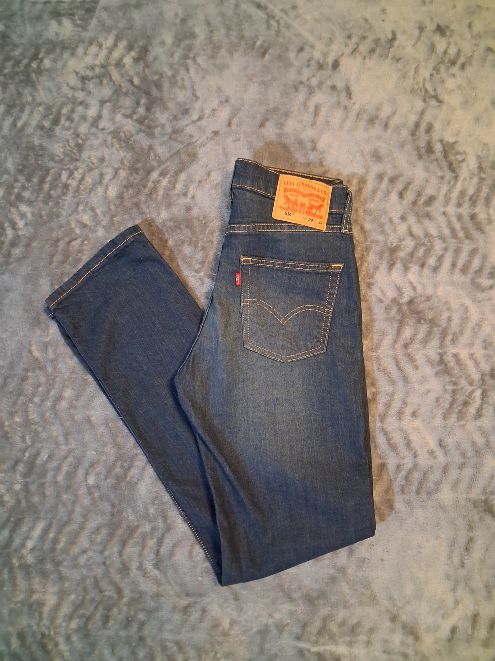 Levis Jeans Mens 29/32 Dark Blue 514 Straight Leg
